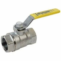 Giacomini Ventilkugel F-F 1 1/2 Zoll Hebelgriff Gelb R250X027