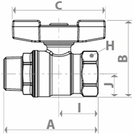 Giacomini Ventil M-F 1/2 Schmetterlingsgriff gelb R254X024 Giacomini Ventil M-F 1/2 Schmetterlingsgriff Gelb R254X024 -GIACOMINI shop 25921649 2 1