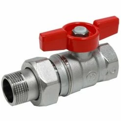 Giacomini Ventil F-M Schmetterlingsgriff Rot 1F X 1M R259X007