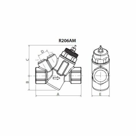 Unabhängiges Regelventil für den Druck Giacomini R206AX053 | 1/2" Unabhängiges Regelventil Für Den Druck Giacomini R206AX053 | 1/2" -GIACOMINI shop 27181080 2