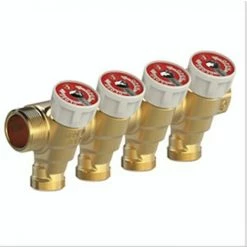 Kollektoren Für Sanitäres Wasser Giacomini R585C | 1/2" X 3/4" - 2 Ausgänge