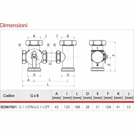 Dreiwegemischer Giacomini R296 | 1 1/2" Dreiwegemischer Giacomini R296 | 1 1/2" -GIACOMINI shop 41950688 2