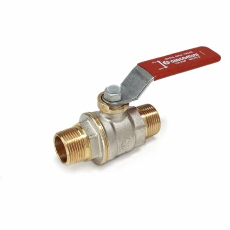 Kugelhahn mit rotem Hebelgriff DADO-Kugelhahntechnik mit vollem Durchgang Außen-Außengewinde Giacomini R913L | 3/8" Kugelhahn Mit Rotem Hebelgriff DADO-Kugelhahntechnik Mit Vollem Durchgang Außen-Außengewinde Giacomini R913L | 3/8" -GIACOMINI shop 42512164 1