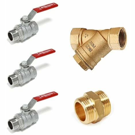 Giacomini Kit 3 Nippel Kugelhähne und VALVFILTRI Filter Giacomini Kit 3 Nippel Kugelhähne Und VALVFILTRI Filter -GIACOMINI shop 67144022 1