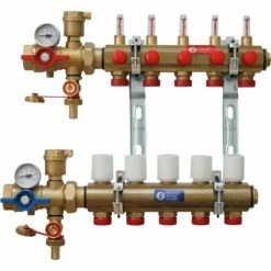 Vormontierter Verteiler KITR553FK Mit Durchflussmesser Und Multifunktionsventilen, 4 Abgänge Giacomini