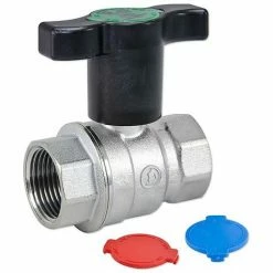 Giacomini Kugelhahn 3/4'' IG X 3/4'' IG - Messing Verchromt - Mit Verlängertem T-Griff - DVGW