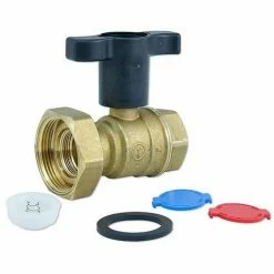 GIACOMINI Pumpen-Kugelhahn Messing 1 1/4'' IG X 2'' Überwurfmutter, Mit Schwerkraftbremse - R285FY003